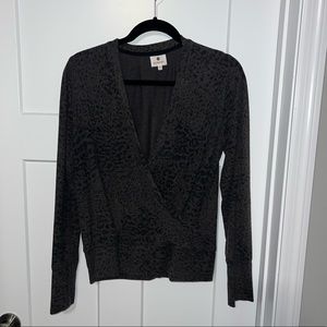 Cheetah print sweater blouse from Evereve